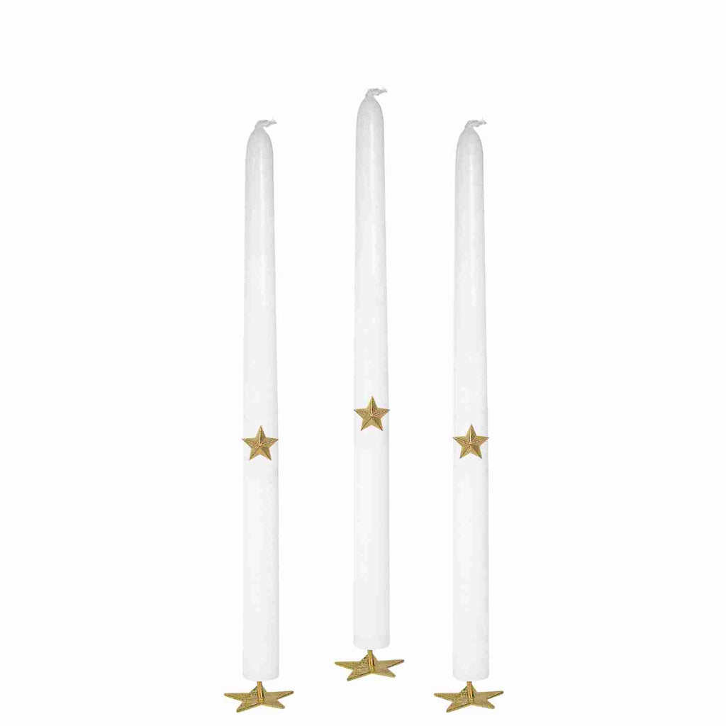 Set de 3 Bijoux de Bougies – Étoiles Dorées – Boncoeur