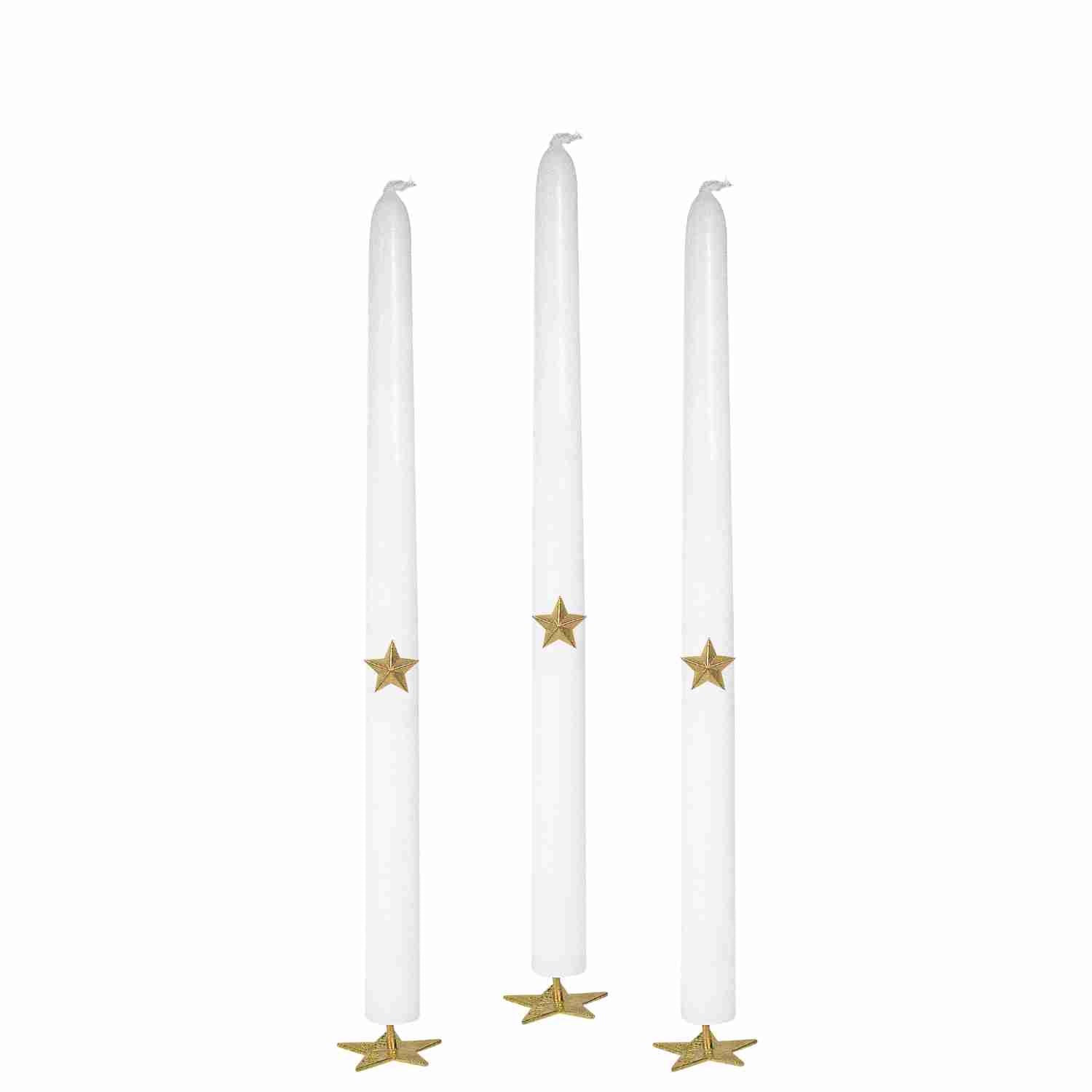 Set de 3 Bijoux de Bougies – Étoiles Dorées – Boncoeur
