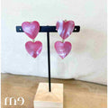 BO Clip coeur rose nacre F Bramli