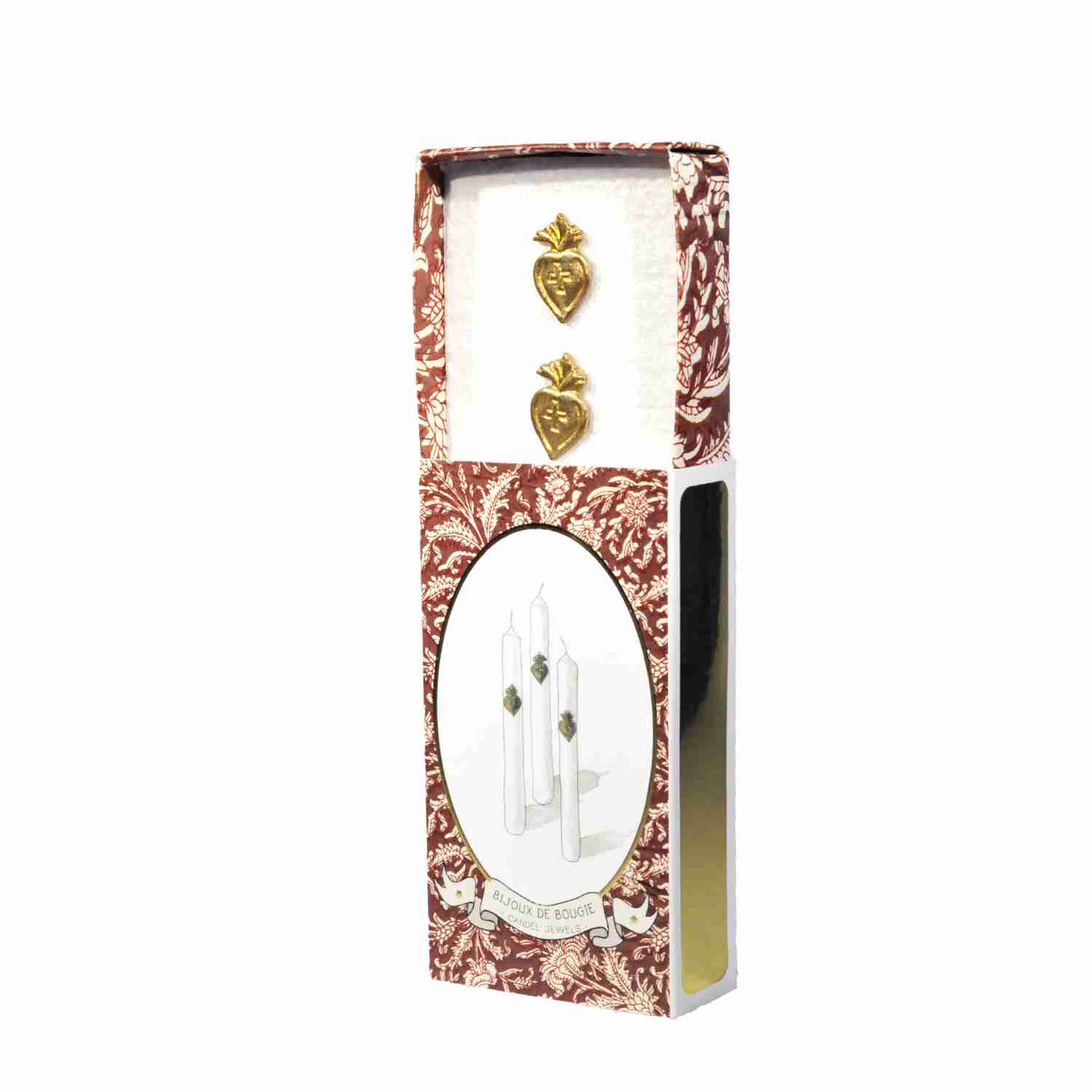 Set de 3 Bijoux de Bougies – Cœurs Dorés – Boncoeur