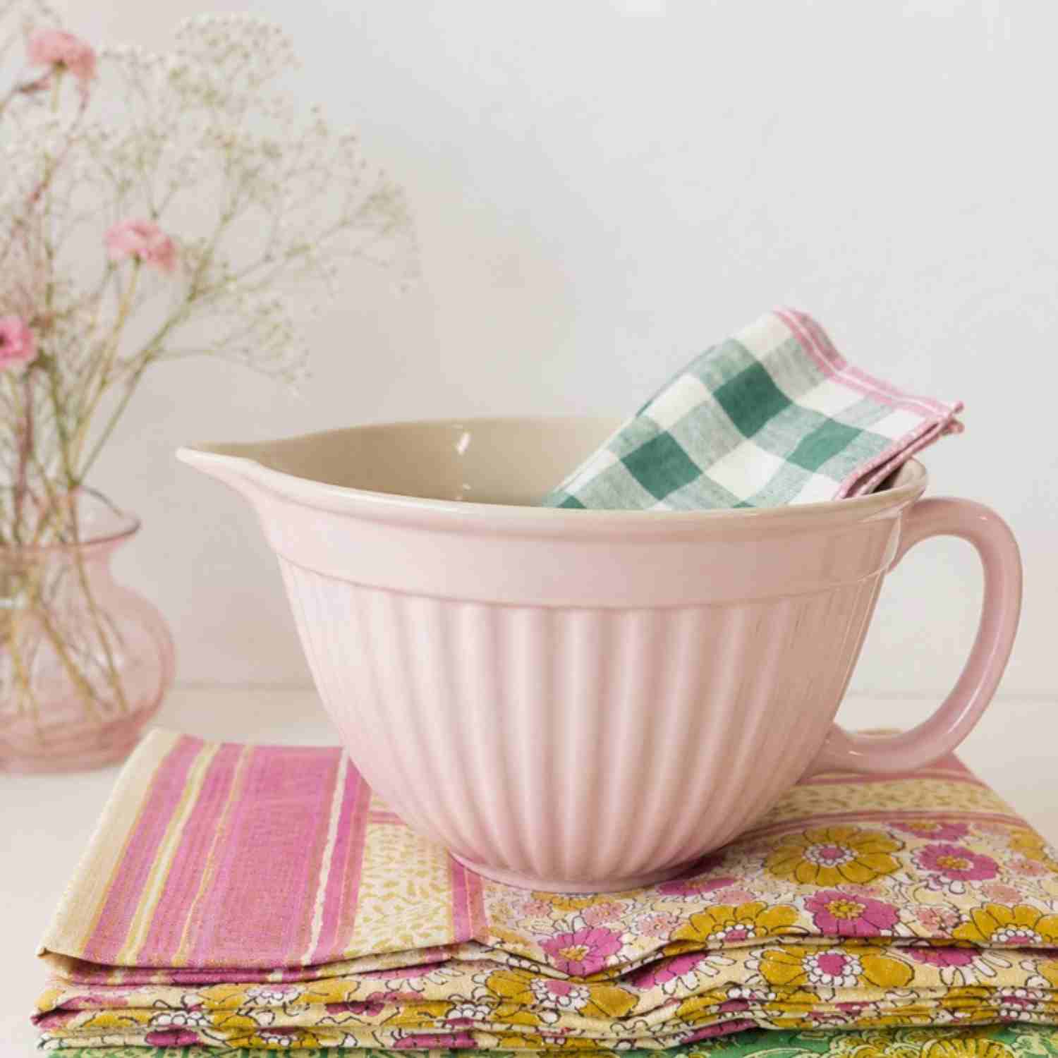 Bol mélangeur Mynte rose – Grès – 1,3 L