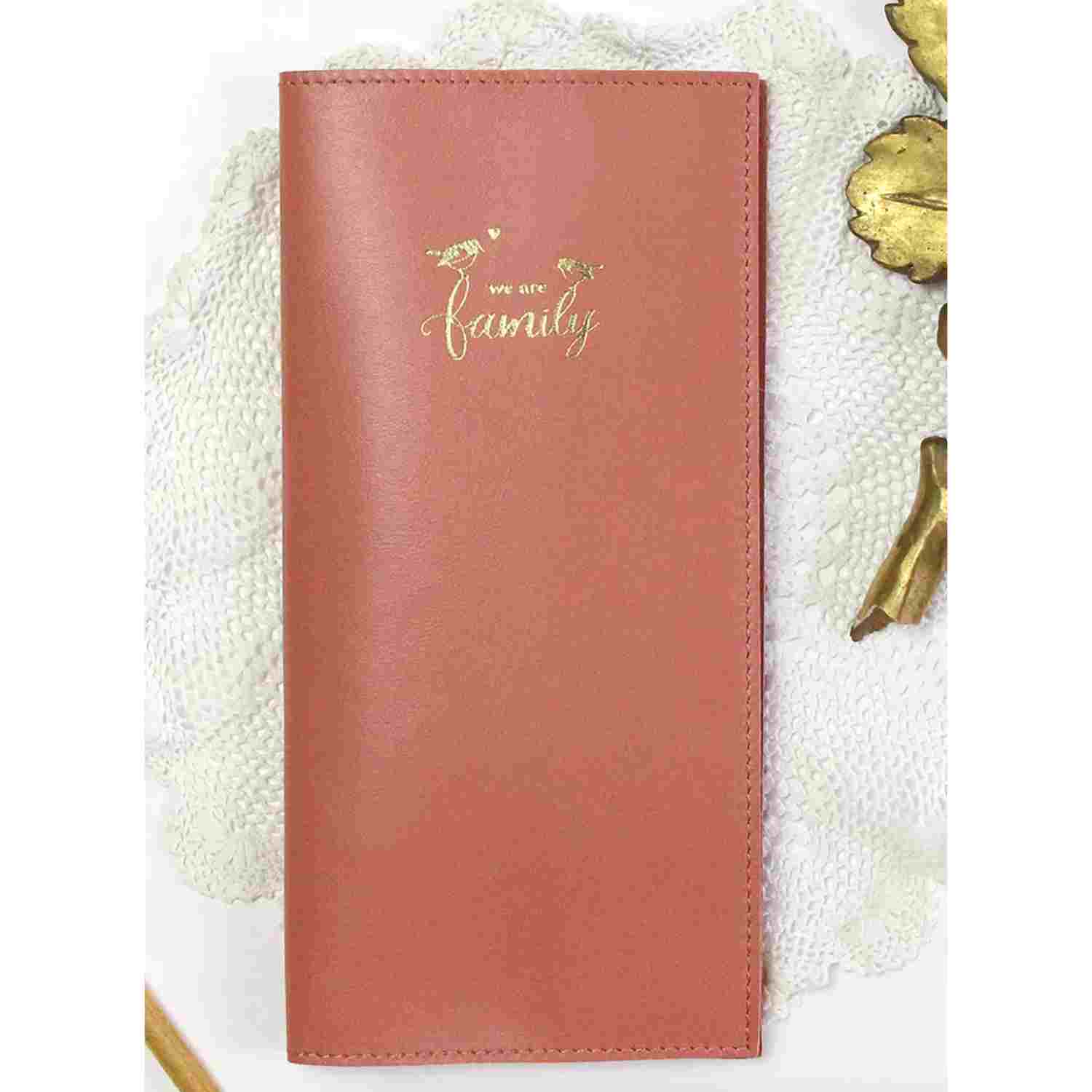 Etui livret de famille en cuir Barnabé aime le café