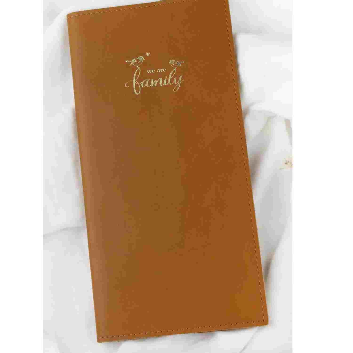 Etui livret de famille en cuir Barnabé aime le café