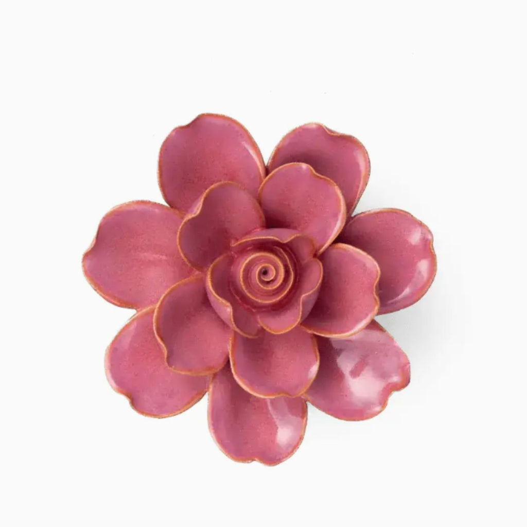 Fleur en céramique Gardenia Rose blush 