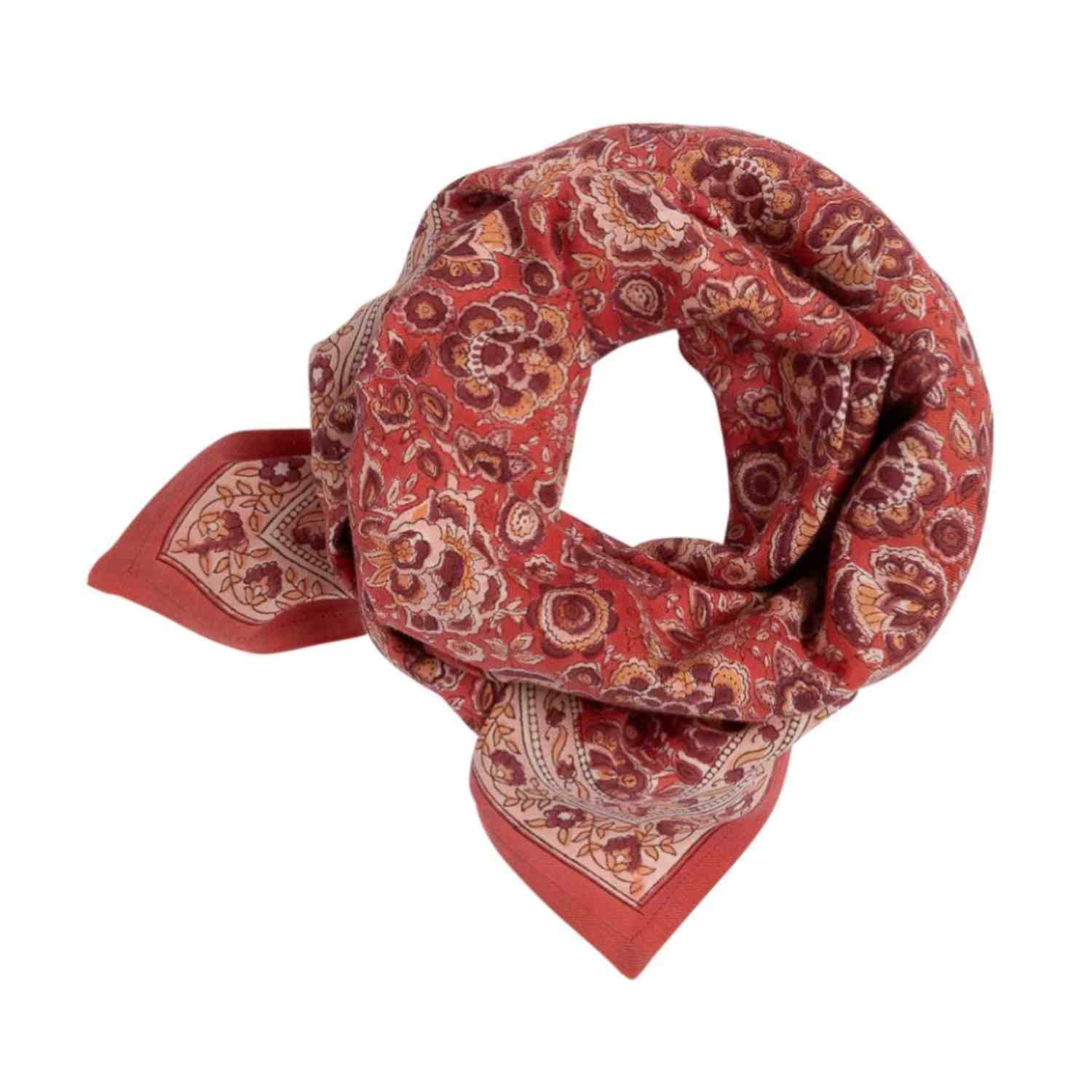 Foulard Garda framboise – Bindi Atelier