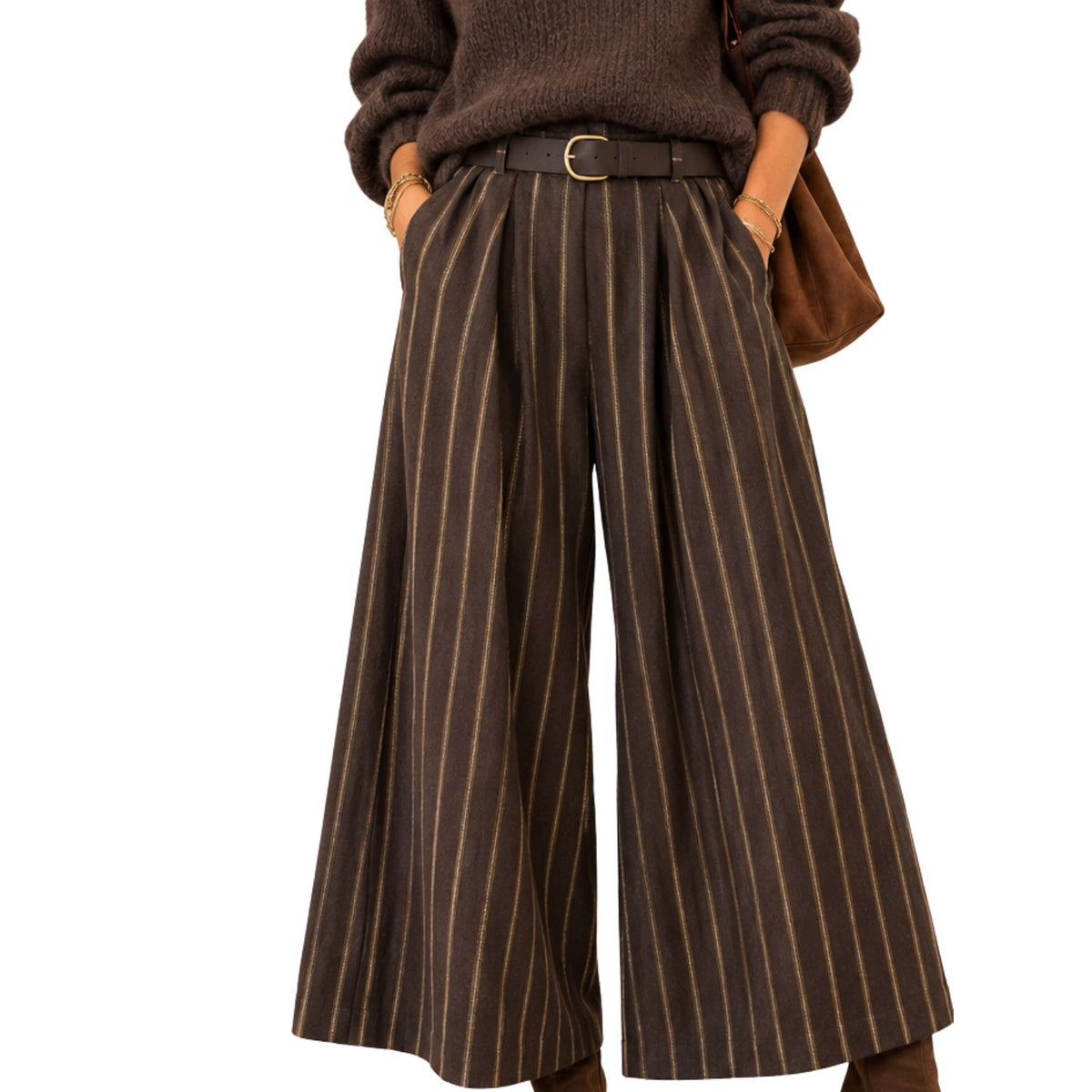 Jupe-culotte Louise à fines rayures – Johanna Paris