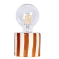 Lampe LED rayure marron à piles