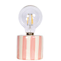 Lampe LED rayure rose à piles