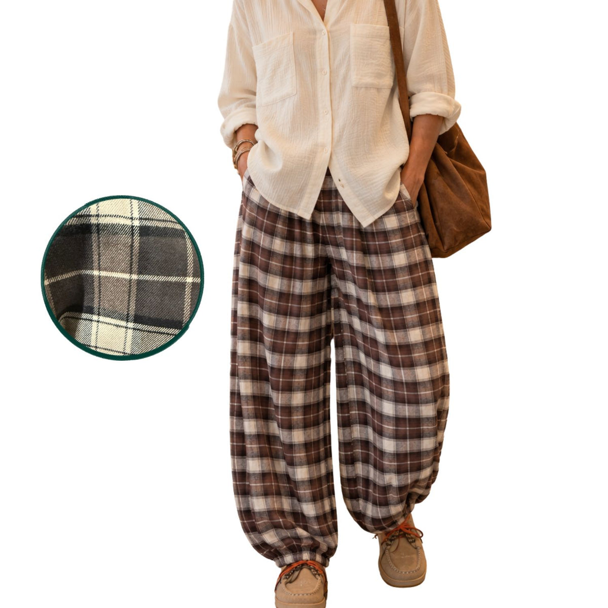 Pantalon balloon écossais – Johanna Paris
