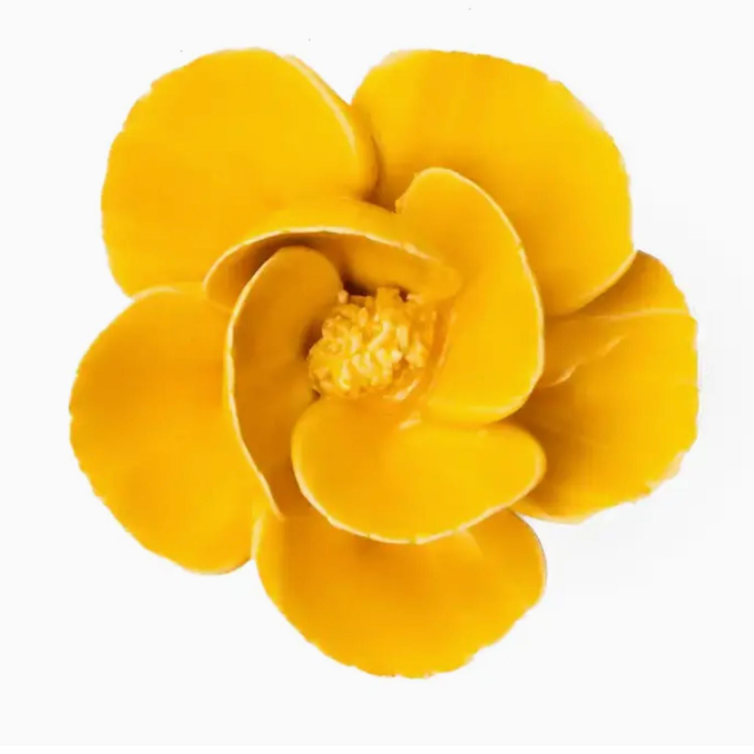Fleur en céramique Pavot Jaune 