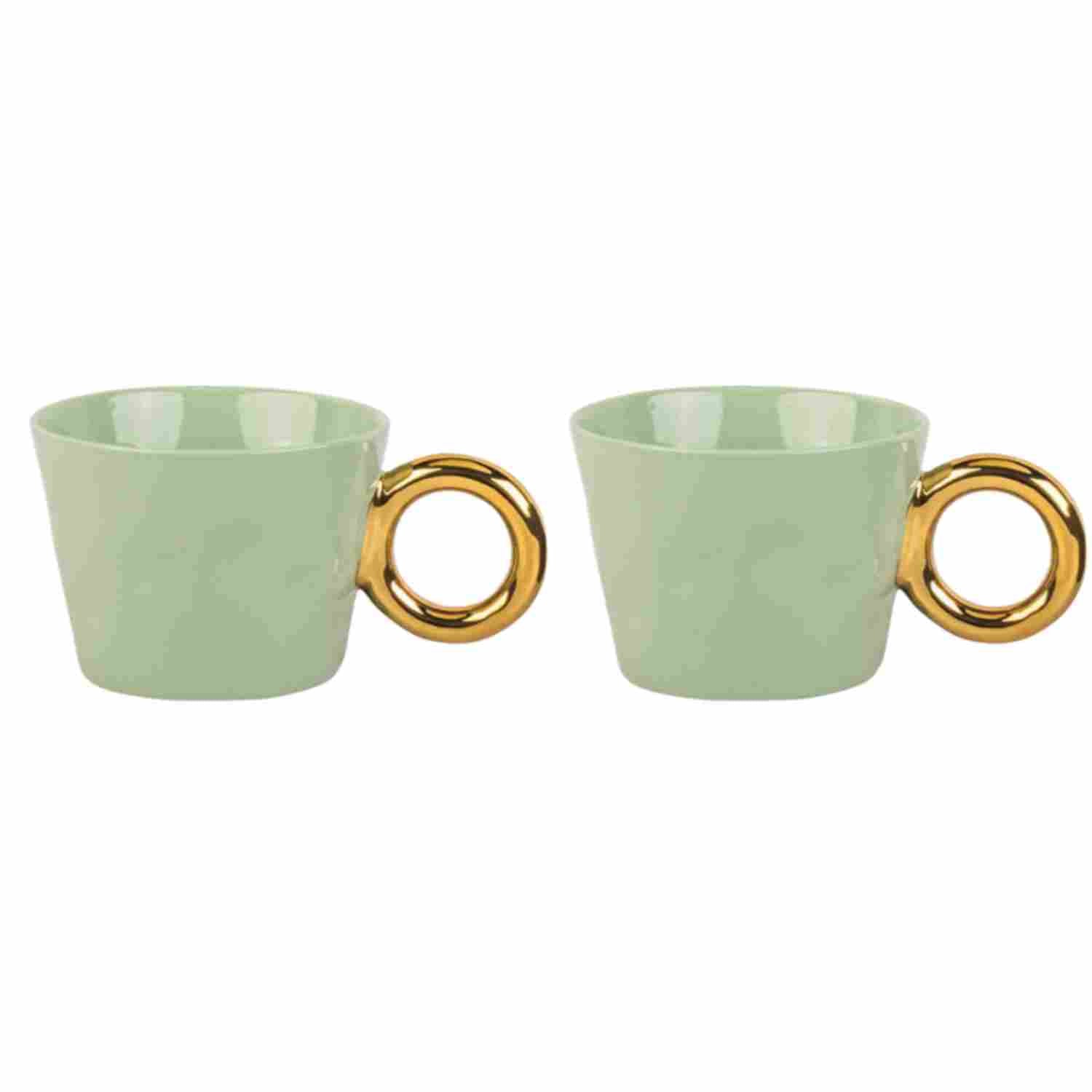 Tasse "Matin câlin" anse dorée