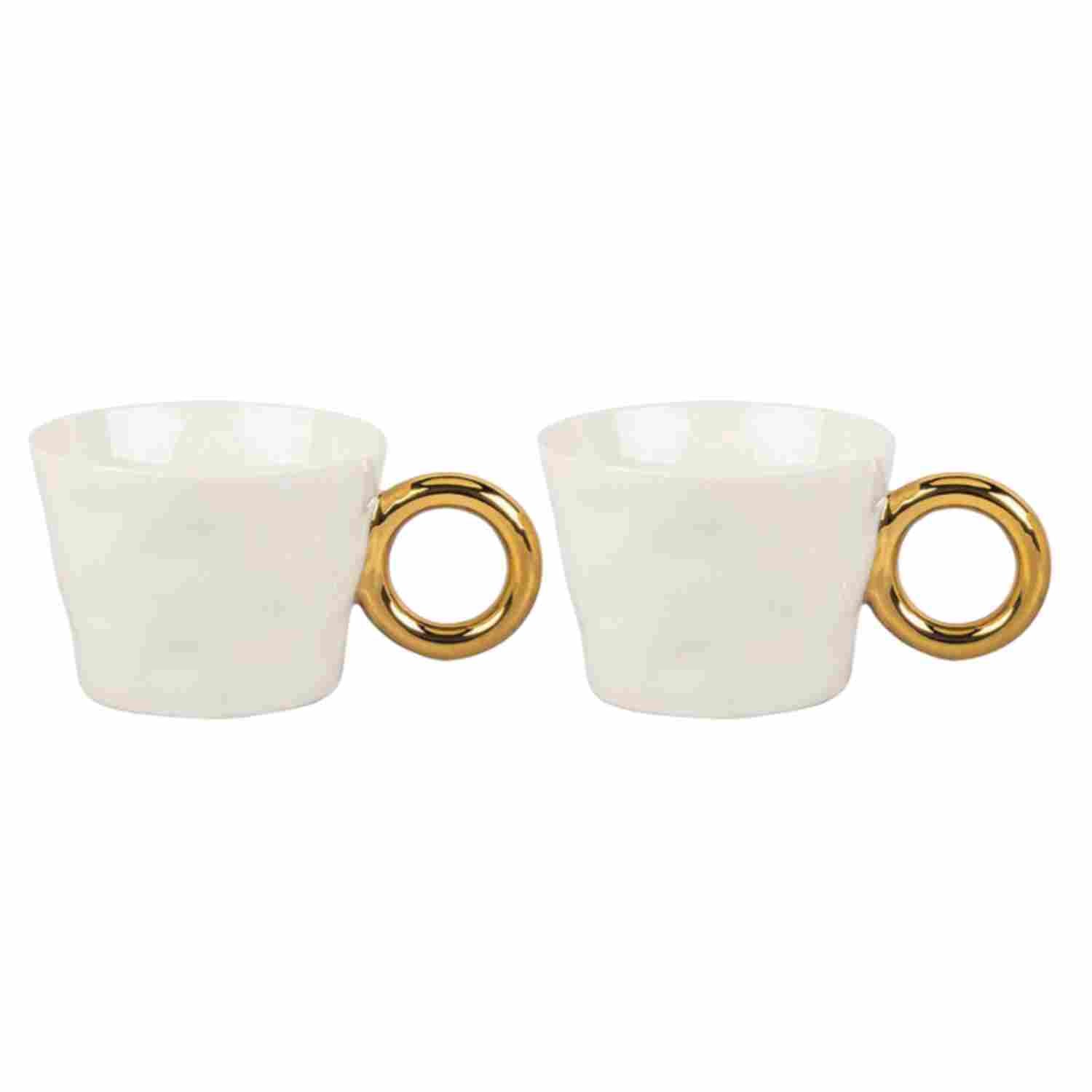 Tasse "Matin câlin" anse dorée