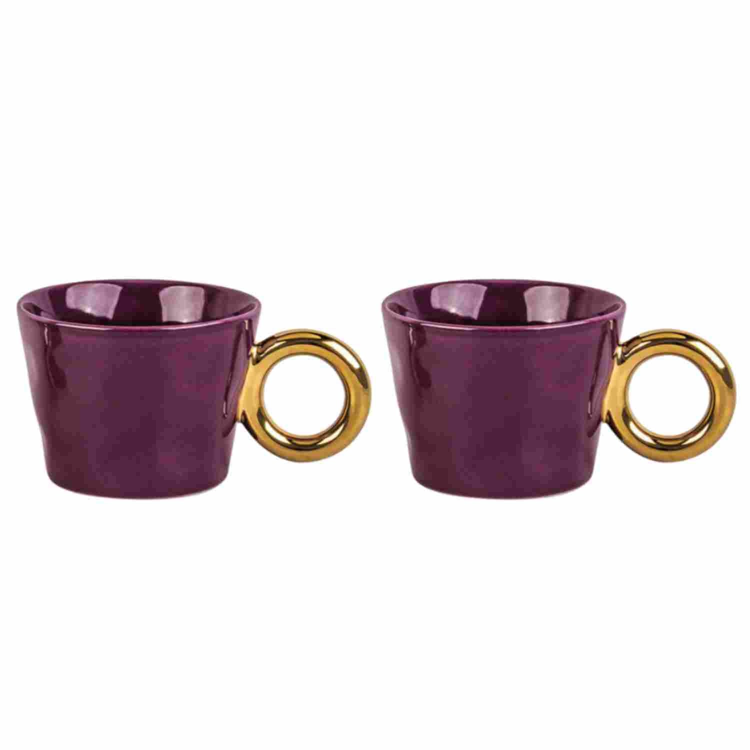 Tasse "Matin câlin" anse dorée