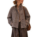 Veste à carreaux col montant – Johanna Paris