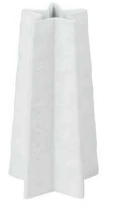 vase en forme d'étoile de la marque Räder en porcelaine blanche