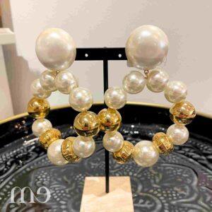 boucle clip bastille nacre et or de francine bramli