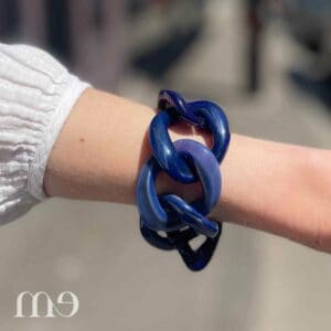 bracelet maillon bleu