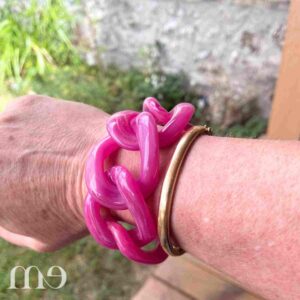 bracelet maillon rose de francine bramli