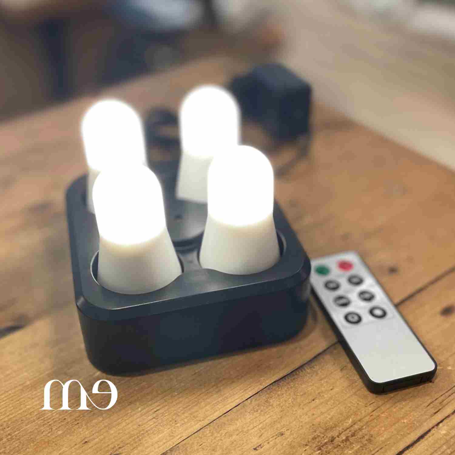 Set 2 bougies LED rechargeables