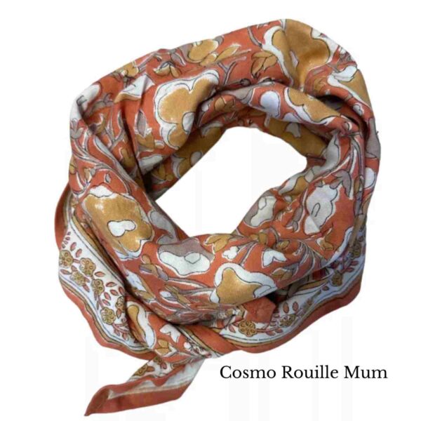 Foulard Cosmos Rouille