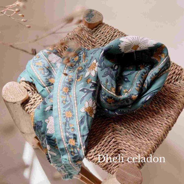 Foulard Dheli Céladon